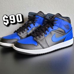 Air Jordan 1 Mid - Hyper Royal Leather