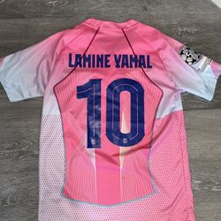 Lamine Yamal Pink Barcelona Jersey Nike 