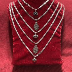 929 Silver Necklaces with lucky Beautiful pendants