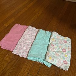 Soft pink and green baby swaddle blankets #babyessentials