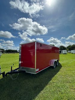 🦅Quality Cargo Trailer Brand 🆕 7x16 Ta Tandem Axle PLYCORE 0.080 🔥