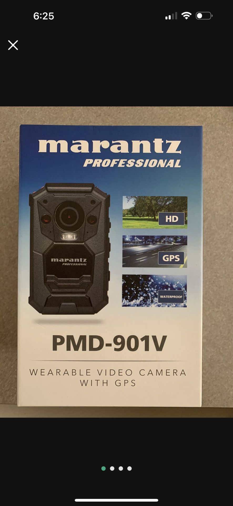 Marantz Professional Wearable Video Camera with GPS PMD-901V