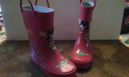 Mickey Mouse rain boots child size 9