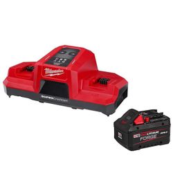 Milwaukee M18 Dual-Bay Supercharger + FORGE XC 8.0Ah Battery Kit — Brand New 🔥