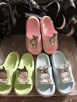 3 Pairs Of Sanrio Slippers
