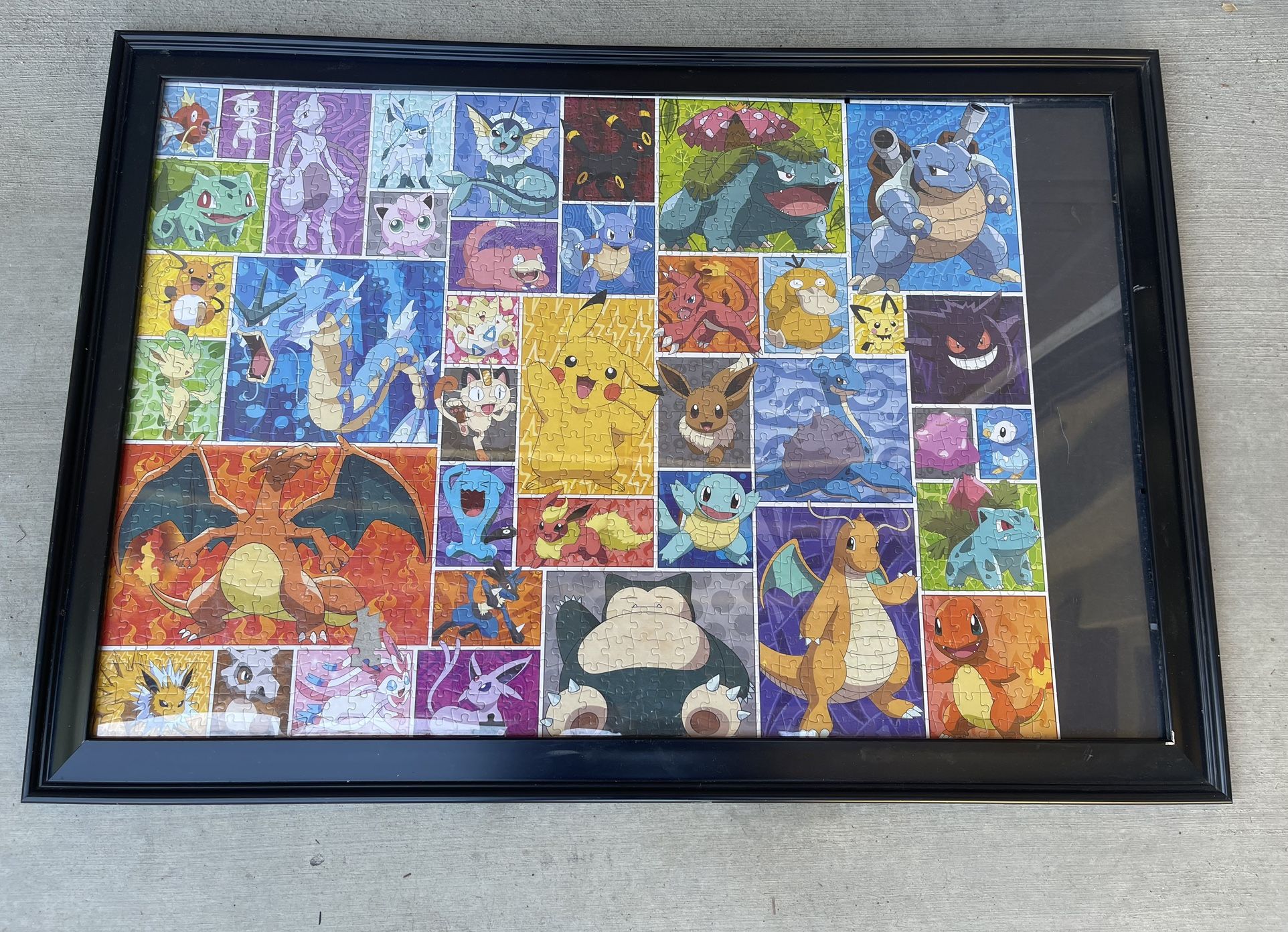 Vintage Pokémon Puzzle In Frame