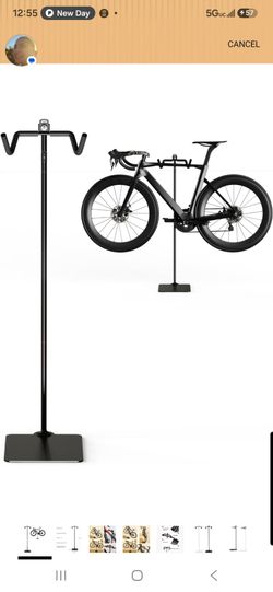Bike Stand Adjustable Bicycle Storage Rack Steel Garage Parking Stand 24–51 Inch Black
