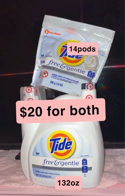 Tide detergent and pods free and gentle