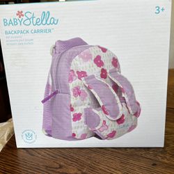 NEW Doll Carrier and Backpack Baby Doll Accessory for 12" and 15" Soft Dolls