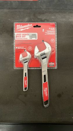 Milwaukee 6 in. and 10 in. 2-Piece Adjustable Wrench Set