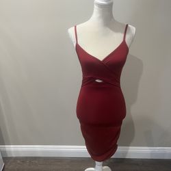 Burgundy dress