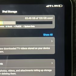 ipad 11” wifi+ cellular  apple pen included with case and 128gb