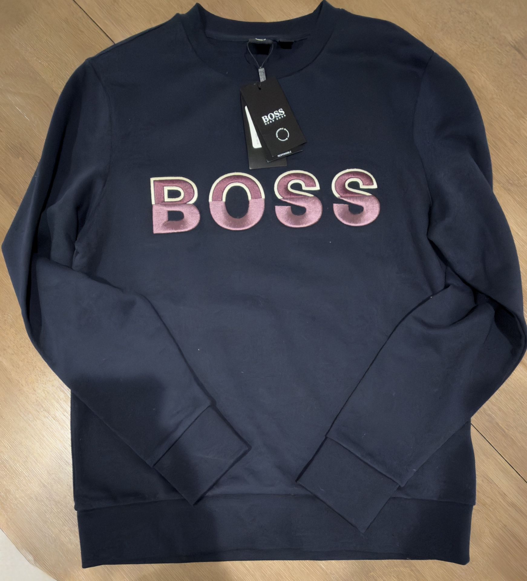 Hugo Boss Men’s Sweatshirt – Navy Blue – Size M – Brand New w/ Tags