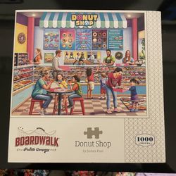 NIB BOARDWALK DONUT SHOP 1000 piece PUZZLE