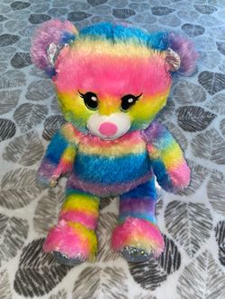 Build a bear Rainbow Stripes Teddy Bear