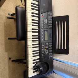 RockJam RJ-561 61-Key Keyboard Bundle (Stand + Bench + Headphones)