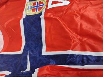 Norway home Jersey with Halaand and patches