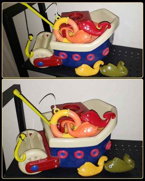 LIKE NEW SAIL BOAT SHIP OCEAN SEA ANCHOR HOOK FISH BATHTUB KID TODDLER INFANT CHILD BATH TOY BATHROOM TUB PLAYSET