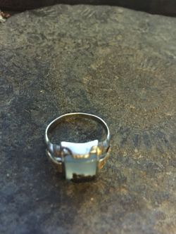 Antique silver/14k gold ring