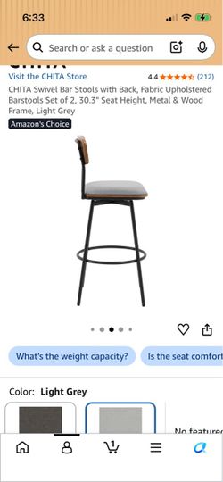 27” Swivel barstools