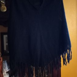 MKN Design Black Poncho Sweater Size2x