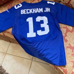 BECKHAM JR GIANTS NFL JERSEY BY NIKE SIZE 44 Large 