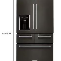 KitchenAid 25.8 cu. ft. French Door Refrigerator in Black Stainless with Platinum Interior