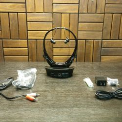 New TV Wireless Headphones, Comfortable TV Earbuds for Clear Audio - Smart RF Technology with 100ft Range Transmission.