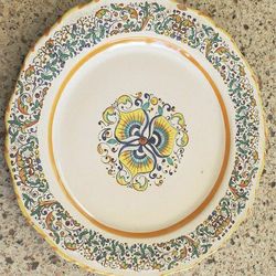 Antique Italian Plate, Hand Painted