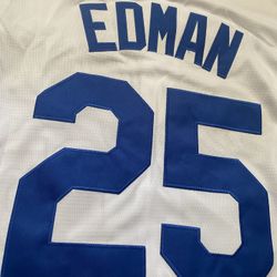 White Los Angeles Tommy Edman Jersey  Stitch World Series Fernando Patch