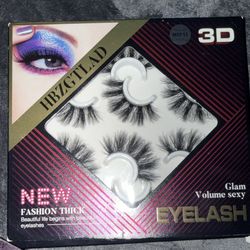 HBZGTLAD 6 Pairs Fluffy False Eyelashes Natural Faux Mink Strip 3D Lashes Pack (MDF-12)