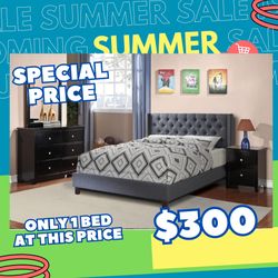 Brand New In Box Full Size Bed With Mattress 