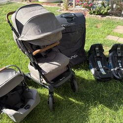 Nuna Travel System- Pipa rx, Tavo stroller, 2 Bases, travel carrier