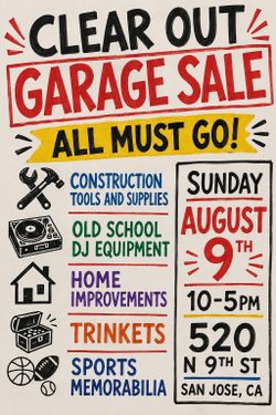 Garage sale/ Move Out sale