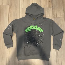 Grey and Green spider hoodie