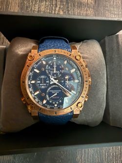 Bulova Precisionist Chronograph 300M 97B186 Bronze/Blue – Excellent Condition w/ Box