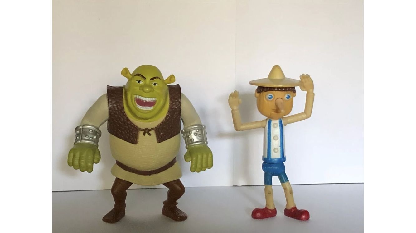 McDonald's Shrek Forever After Shrek and Pinocchio Toys
