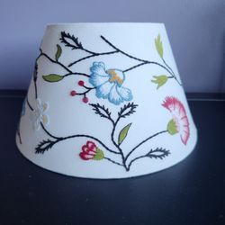 Embroidered Ikea lamp shade by Alvine Parla '90s