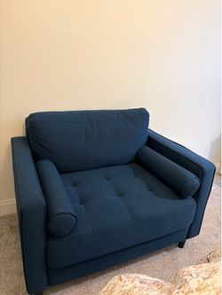 Blue accent chair