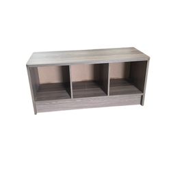 Cubby Bench Media Stand Gray Modern ClosetMaid 3258 Cubeicals 3-Cube Storage Bench