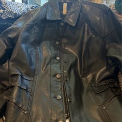 Women Leather Brown Jacket.