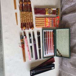 Chopstick Collection Wood Large Lot