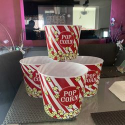 Popcorn Bucket Large Size  5 Pc Set 