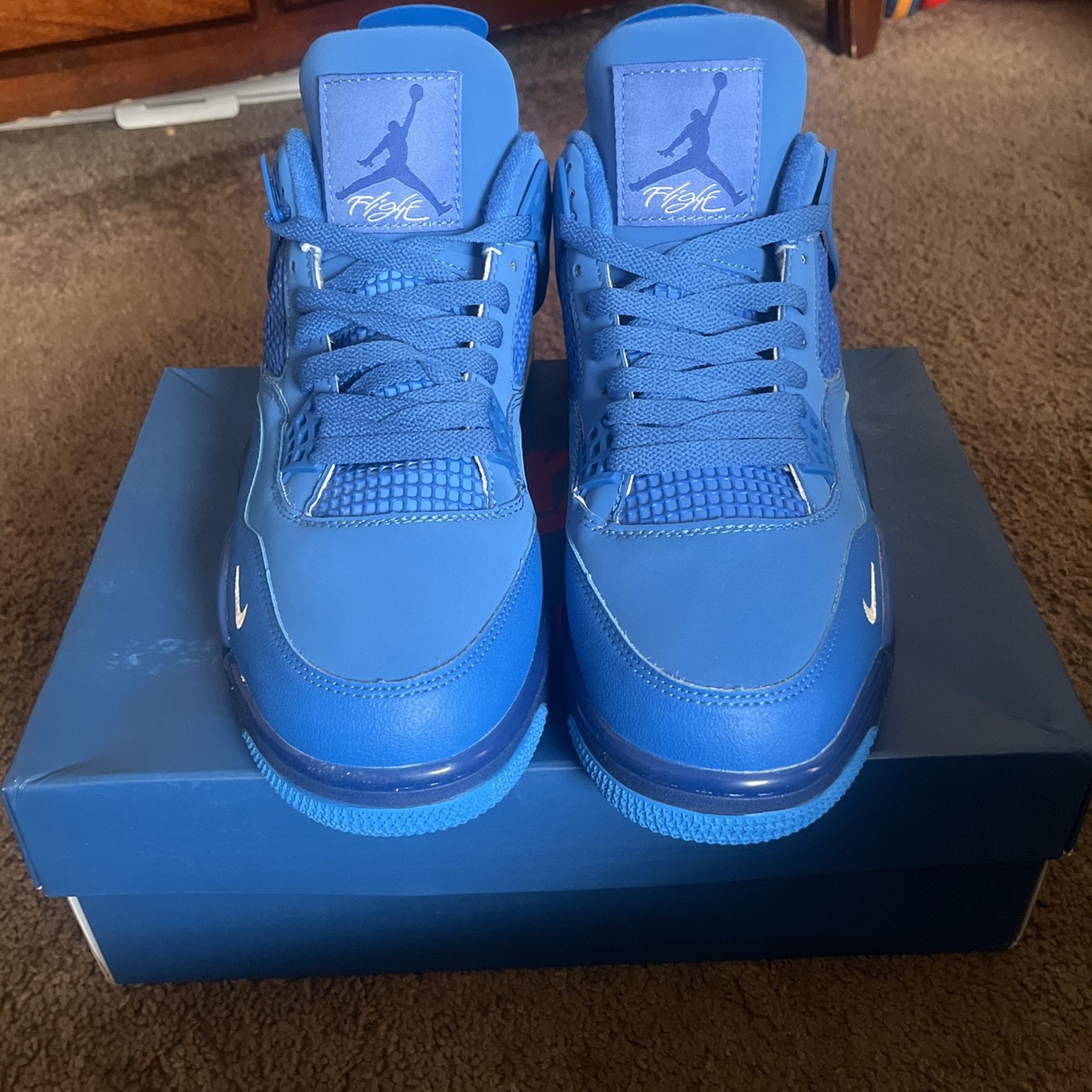 Size 11 Blue Brick By Brick Jordan 4’s $230