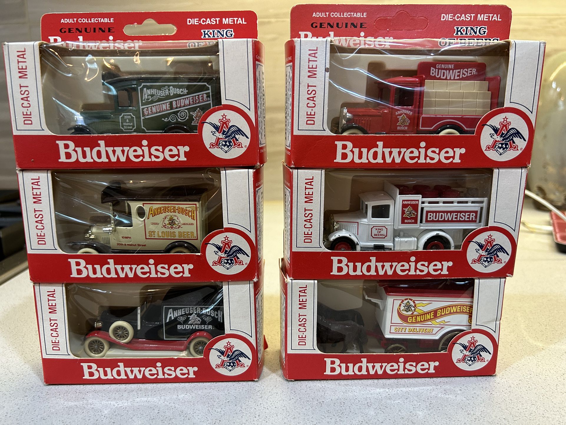 Miniature Antique Anheuser Busch Budweiser Trucks