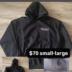 Black And White Essentials Hoodie Small-large