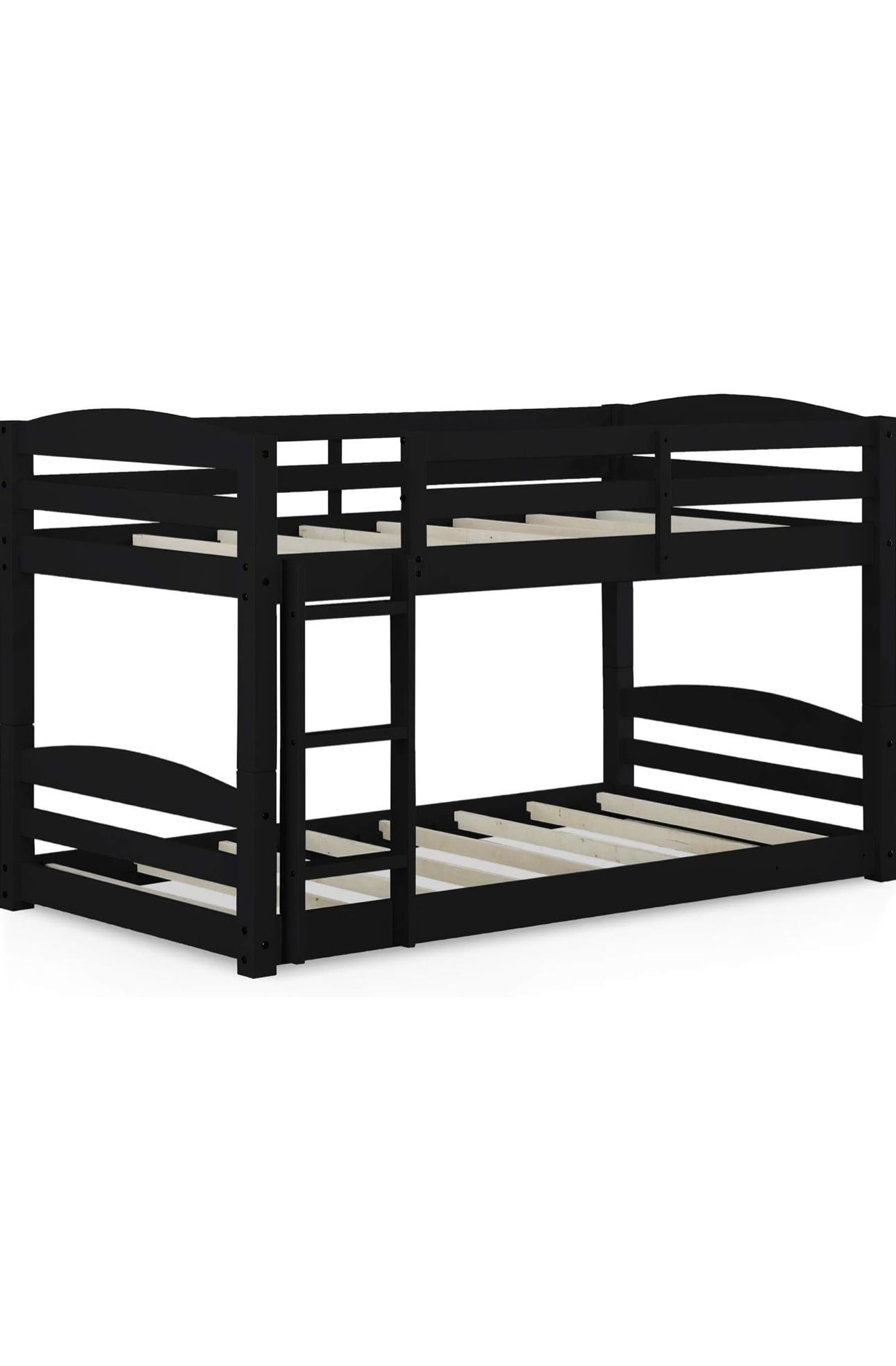 Twin Bunk Bed with Ladder and two twin mattress