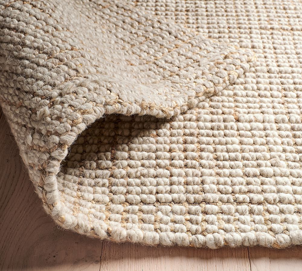 Pottery Barn Chunky Wool & Jute Area Rug – 8.5’ x 12’ – Neutral Cream / Beige – Originally $2,500–$3,000