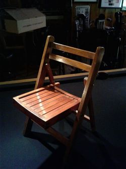 wooden kids chair