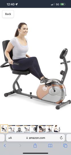 Marcy Recumbent Exercise Bike with Resistance ME-709